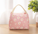 Insulated Daisy Lunch Bag Tote Container For Women Kids Office Work School (6 Colors Available)