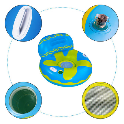 Pool Lounger Float Hammock Inflatable Rafts Swimming Pool Air Sofa Floating Chair Bed - Go2buy Australia