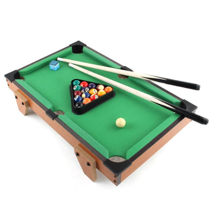 Pool Wooden Snooker Table Set Kids Tabletop Billiards Ball Rack Board Games (Large) - Go2buy Australia
