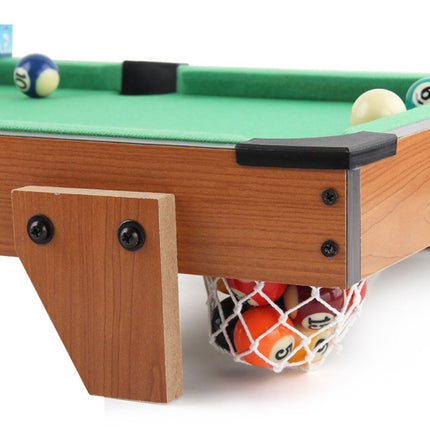 Pool Wooden Snooker Table Set Kids Tabletop Billiards Ball Rack Board Games (Large) - Go2buy Australia