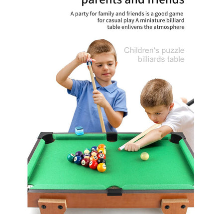 Pool Wooden Snooker Table Set Kids Tabletop Billiards Ball Rack Board Games (Large) - Go2buy Australia