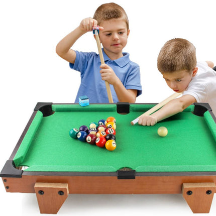 Pool Wooden Snooker Table Set Kids Tabletop Billiards Ball Rack Board Games (Large) - Go2buy Australia