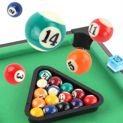 Pool Wooden Snooker Table Set Kids Tabletop Billiards Ball Rack Board Games (Large) - Go2buy Australia
