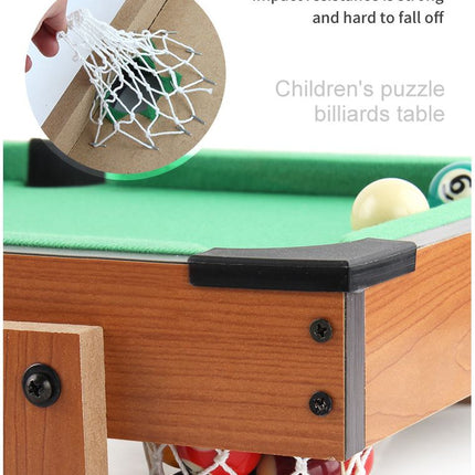 Pool Wooden Snooker Table Set Kids Tabletop Billiards Ball Rack Board Games (Large) - Go2buy Australia