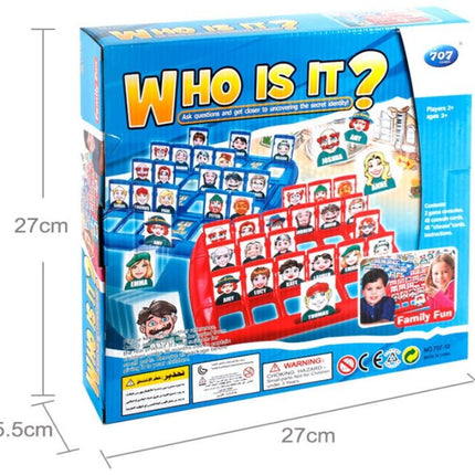 Portable Tabletop Who is It Board Guessing Game Kids Family School Toy - Go2buy Australia