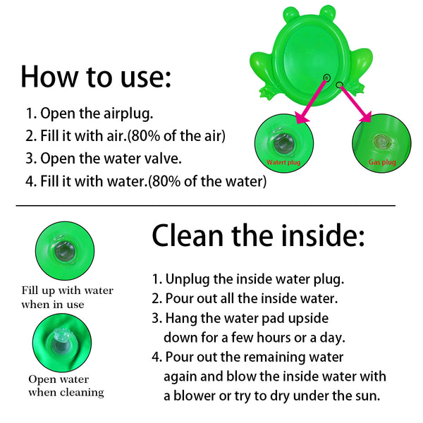 Inflatable Frog Premium Play mat Tummy time Water Toys for Babies and Toddlers 70*83cm