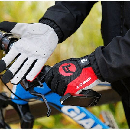 Red Arbot Cycling Bicycle Bike Full Finger Antiskid Touch Sscreen Breathabl Gloves - Go2buy Australia