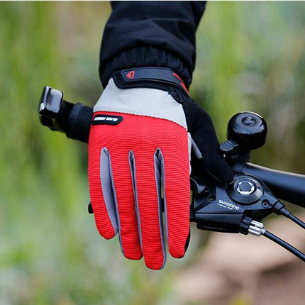 Red Forest Cycling Bicycle Bike Full Finger Antiskid Touch Sscreen Breathabl Gloves - Go2buy Australia