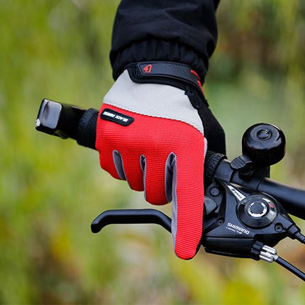 Red Forest Cycling Bicycle Bike Full Finger Antiskid Touch Sscreen Breathabl Gloves - Go2buy Australia