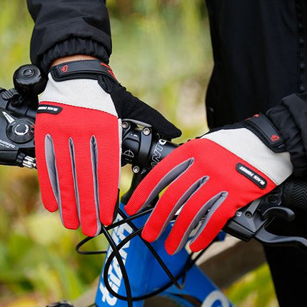 Red Forest Cycling Bicycle Bike Full Finger Antiskid Touch Sscreen Breathabl Gloves - Go2buy Australia