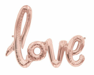 Buy rose-gold 40" Handwriting LOVE Foil Balloons Wedding Proposal Marriage Decor Rose Gold Red