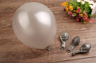 Buy silver 100pcs Ultra Thick 2.2g Bulk 25cm/10" Helium Latex Balloons Party Wedding Birthday