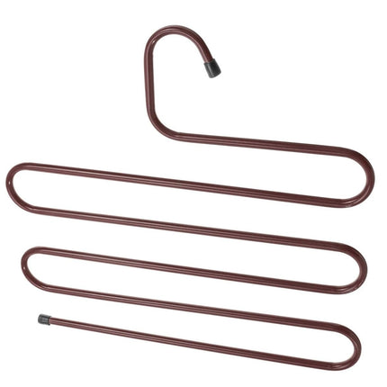 S Shape Multifunctional Metal Hanger Pants Hanger Storage Rack 5 Layers - Go2buy Australia