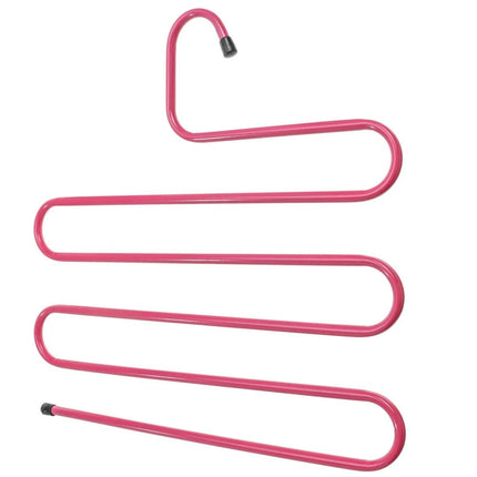 S Shape Multifunctional Metal Hanger Pants Hanger Storage Rack 5 Layers - Go2buy Australia