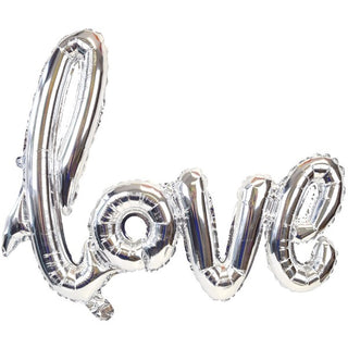 Buy silver 40" Handwriting LOVE Foil Balloons Wedding Proposal Marriage Decor Rose Gold Red