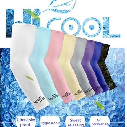 UV Sun Protection Cooling Arm Sleeves For Basketball Running Cycling Golf (19 Colors Available) - Go2buy Australia