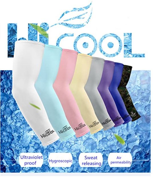 UV Sun Protection Cooling Arm Sleeves For Basketball Running Cycling Golf (19 Colors Available) - Go2buy Australia