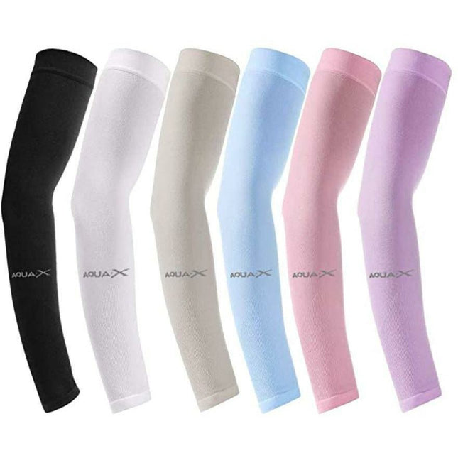 UV Sun Protection Cooling Arm Sleeves For Basketball Running Cycling Golf (7 Colors Available) - Go2buy Australia
