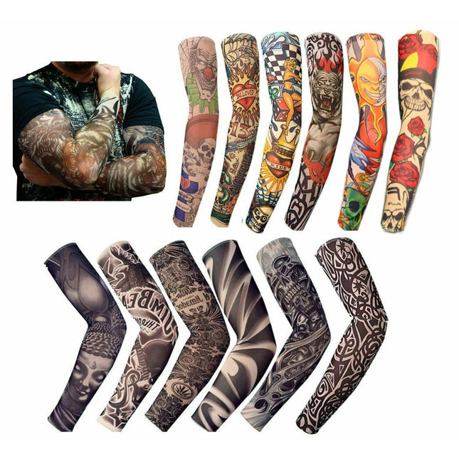 UV Sun Protection Fake Temporary Nylon Tattoo Unisex Sleeves (1PCS) - Go2buy Australia