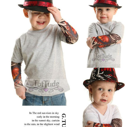 UV Sun Protection Fake Temporary Nylon Tattoo Unisex Sleeves For Kids (1PCS) - Go2buy Australia