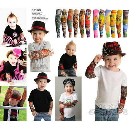UV Sun Protection Fake Temporary Nylon Tattoo Unisex Sleeves For Kids (1PCS) - Go2buy Australia