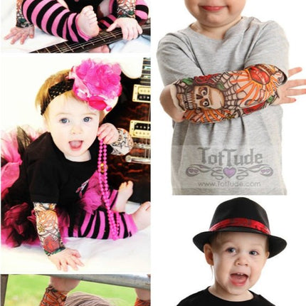 UV Sun Protection Fake Temporary Nylon Tattoo Unisex Sleeves For Kids (1PCS) - Go2buy Australia