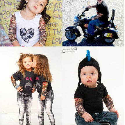 UV Sun Protection Fake Temporary Nylon Tattoo Unisex Sleeves For Kids (1PCS) - Go2buy Australia