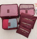 6PCS Travel Luggage Organizer Set Backpack Storage Pouches Suitcase Packing Bags(11 Colors Available)