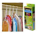 Amazing Wonder Clothes8PCS Hanger Space Saver Wardrobe Closet Organizer Rack Hook