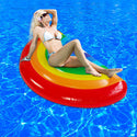 Giant Rainbow Float Luxe Lie-On Inflatable Summer Fun Pool Beach